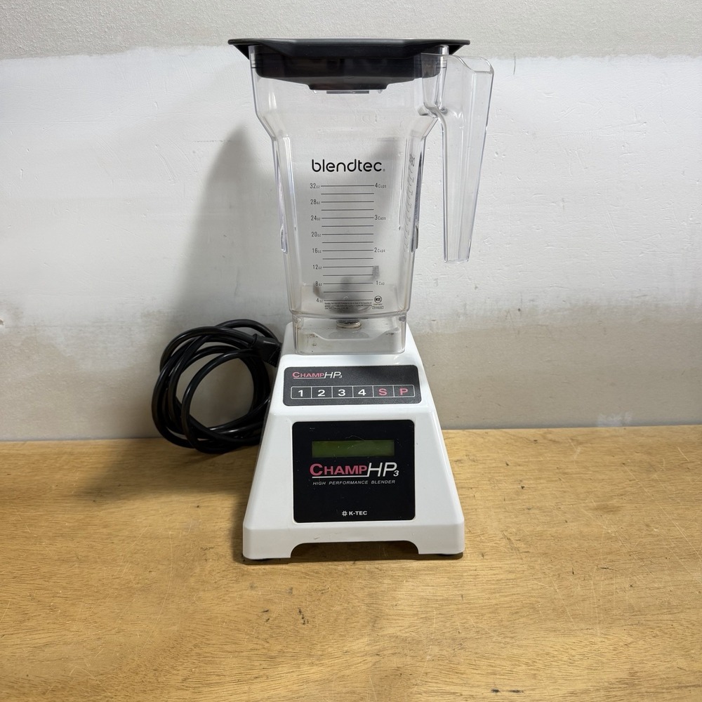 K-Tec Champ HP3 Blender ES-3 White Commercial 1500W High Performance Tested